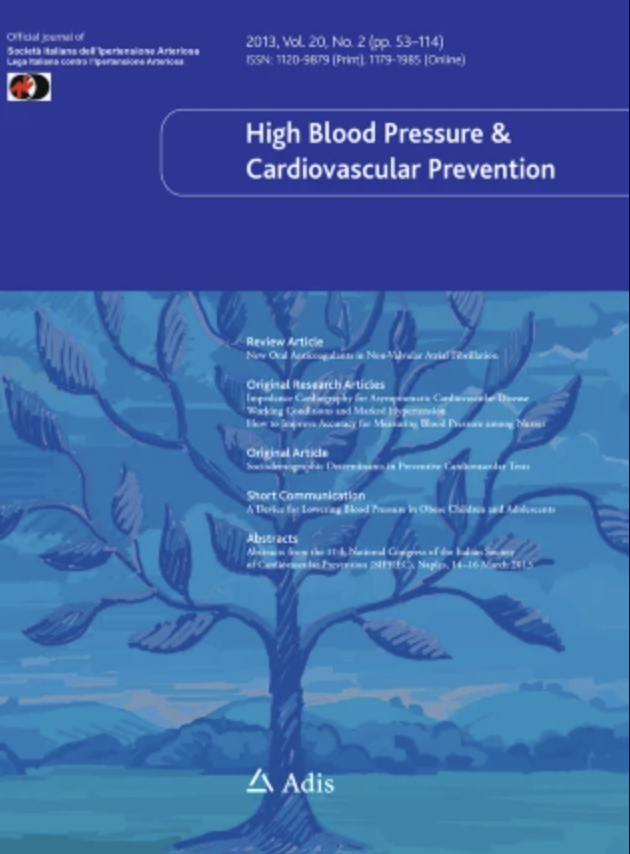 High Blood Pressure & Cardiovascular Prevention journal cover